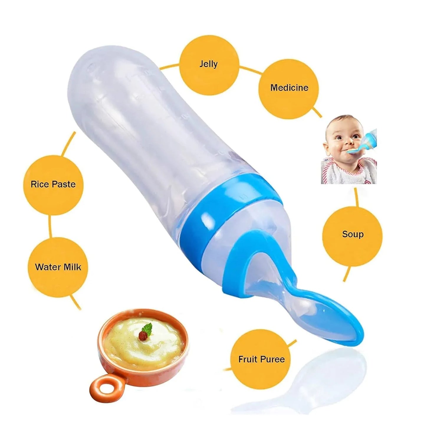 Set of 3 baby feederS spoon bottle