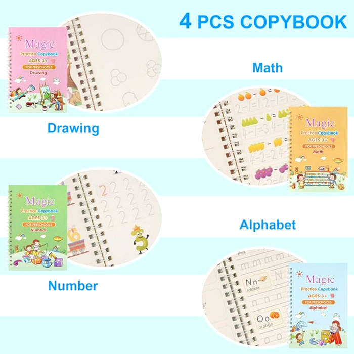 Sank Magic Practice Set Of 4 Books With Pen & Refills