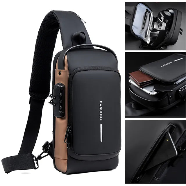 Anti-theft Multifunctional Crossbody Waterproof Shoulder Backpack -