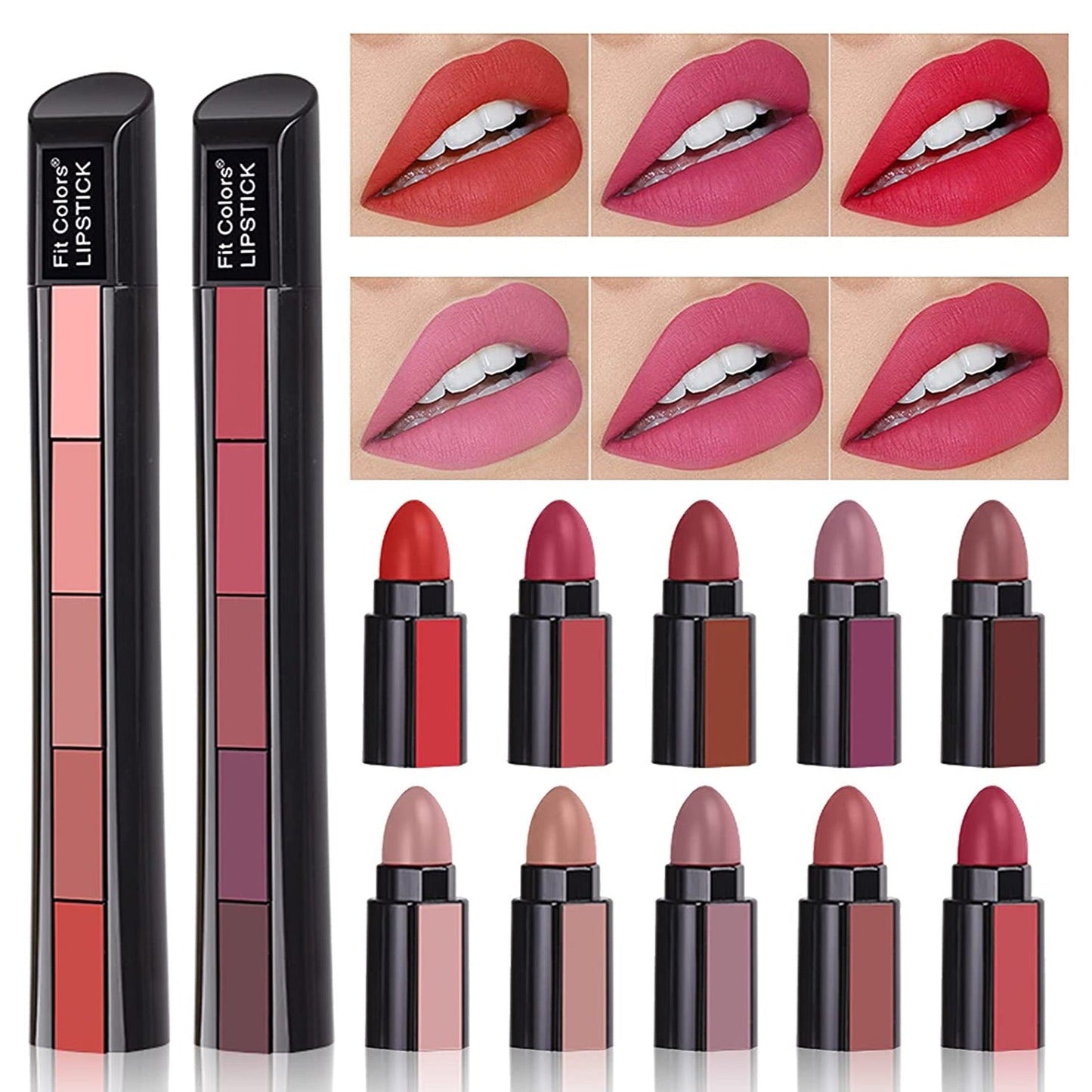 5 in 1 Matte Finish POP-UP Pen Lipstick - BUY 1 GET 1 DIFFERENT SHADE FREE