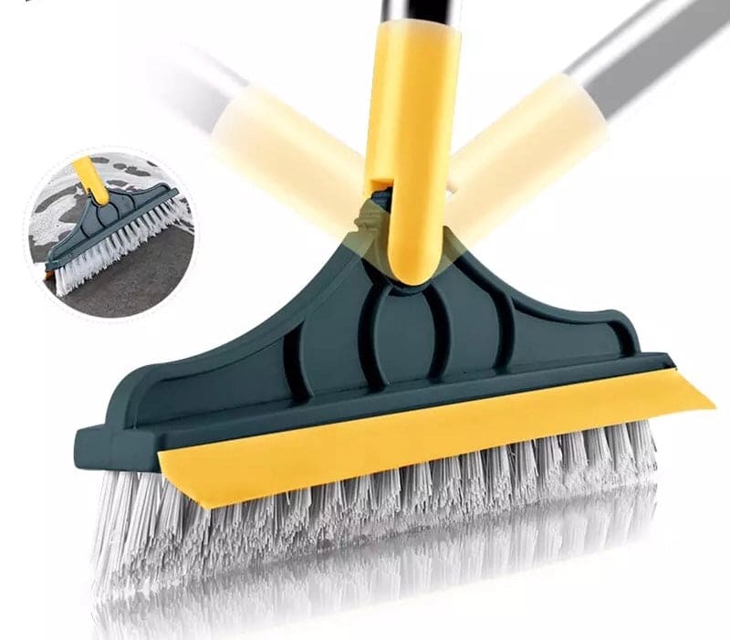 2 In 1 Floor Scrub Brush-Long Handle Removable Wiper Magic Broom Brush