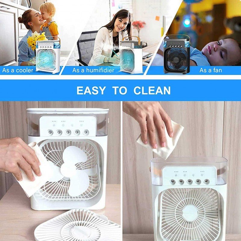 Portable Air Cooling Mist Rechargeable Fan