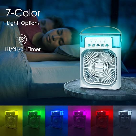 Portable Air Cooling Mist Rechargeable Fan