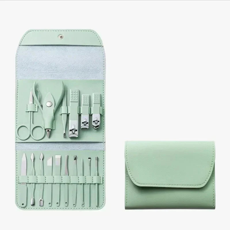 16 PCS Stainless Steel Nail Clipper Manicure Pedicure Set