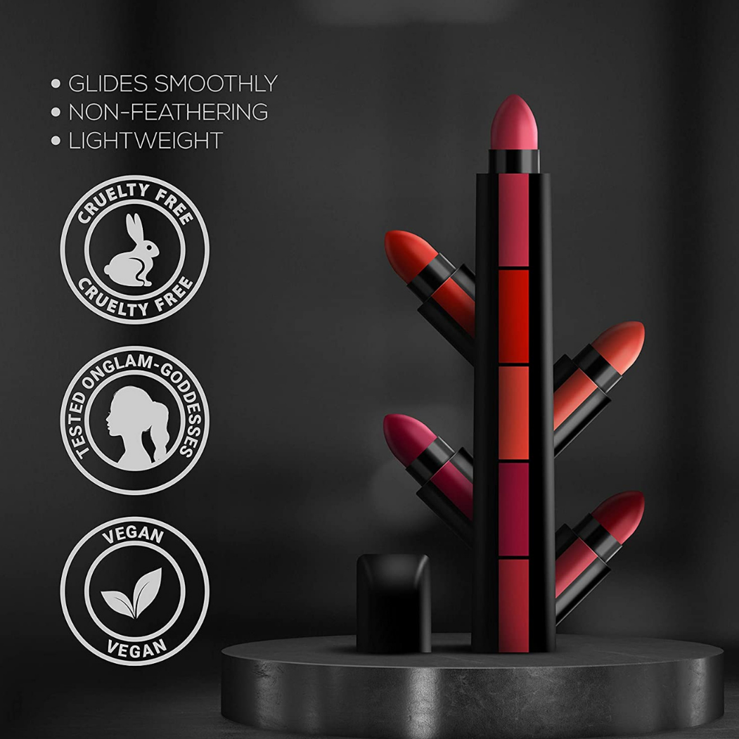 5 in 1 Matte Finish POP-UP Pen Lipstick - BUY 1 GET 1 DIFFERENT SHADE FREE