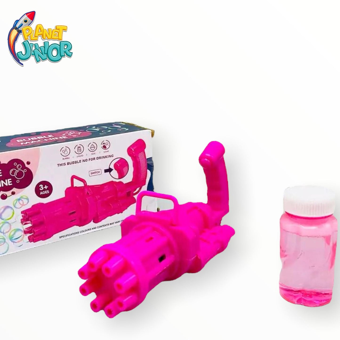 8-Hole Automatic Bubble Motor Gun for Kids