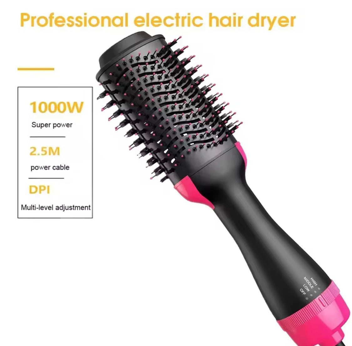 5 in 1 Multifunctional Brush Curler, Blow Dyer Brush,Heating Comb And Hair Straightening