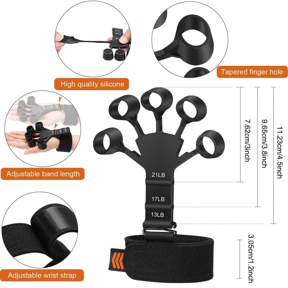Set of 2 Silicone Finger Stretcher Gripster Grip-Hands & Arms Training Gripster