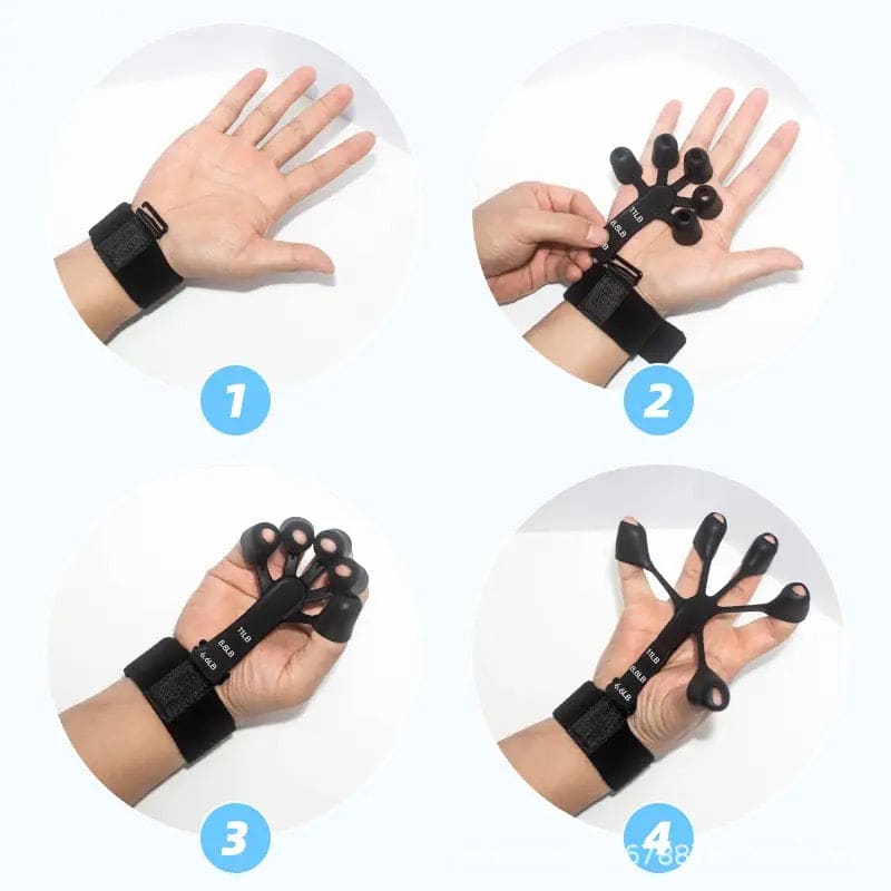 Set of 2 Silicone Finger Stretcher Gripster Grip-Hands & Arms Training Gripster