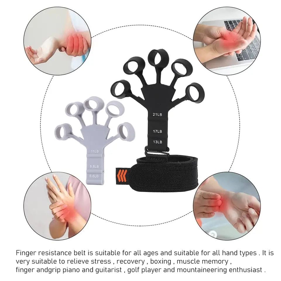 Set of 2 Silicone Finger Stretcher Gripster Grip-Hands & Arms Training Gripster