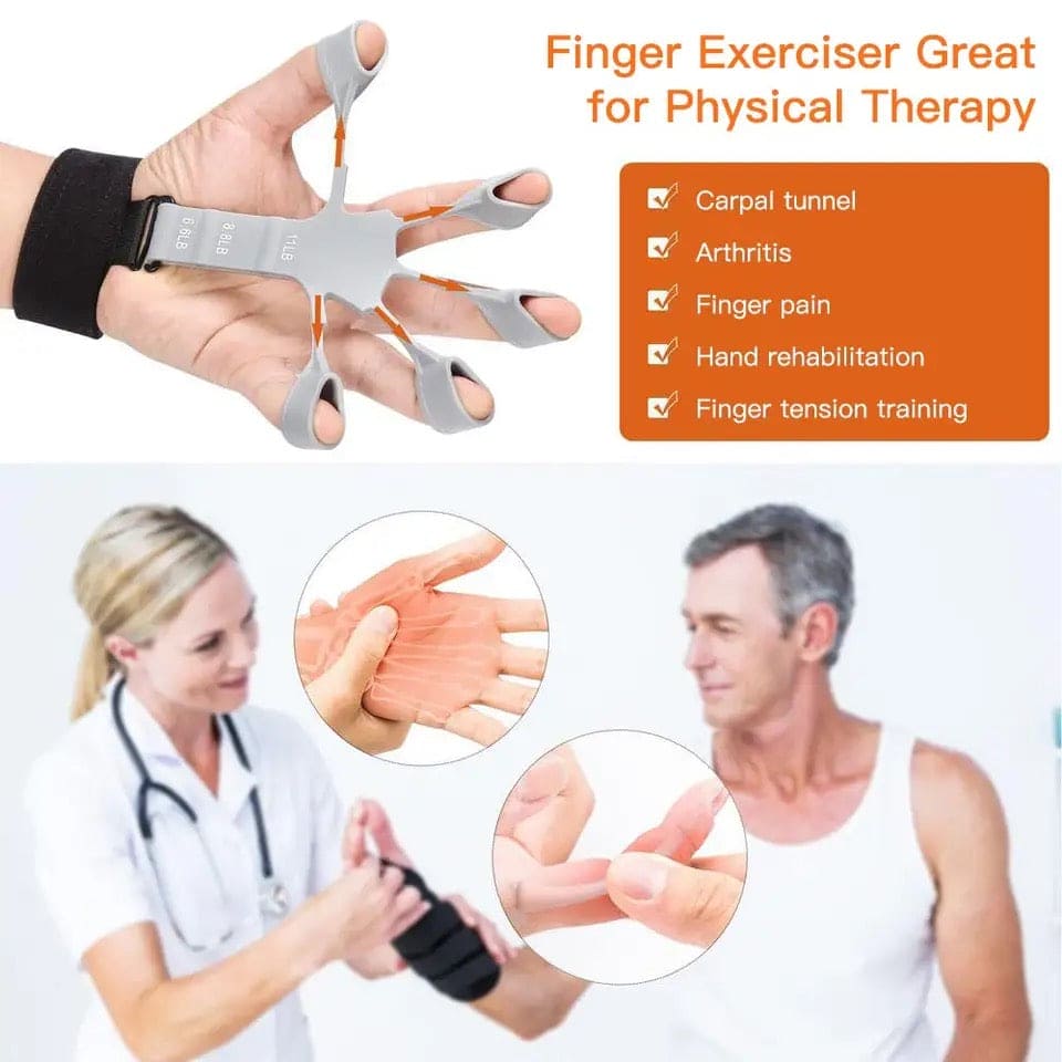 Set of 2 Silicone Finger Stretcher Gripster Grip-Hands & Arms Training Gripster