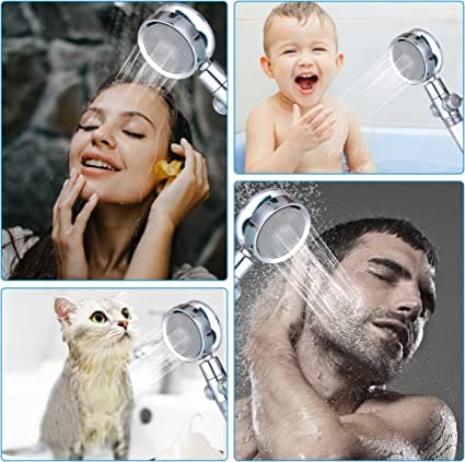 Adjustable 360 Degree Shower Head With Fan - Next Level Shower Head