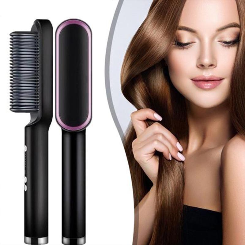 Portbale 2-in-1 Professional Hair Straightener Comb
