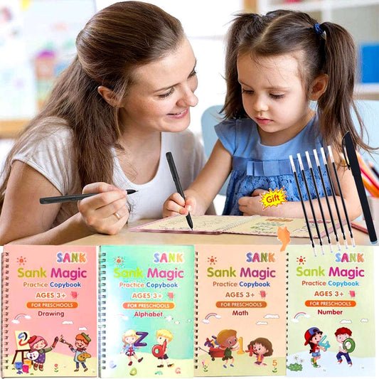 Sank Magic Practice Set Of 4 Books With Pen & Refills