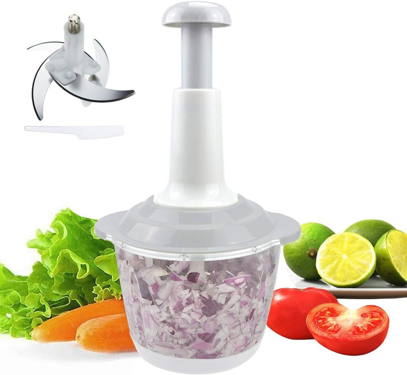 UNBREAKABLE HAND PUSH CHOPPER - VEGETABLE & MEAT CHOPPER