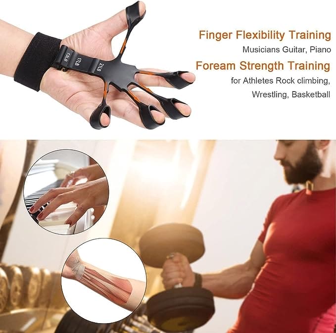 Set of 2 Silicone Finger Stretcher Gripster Grip-Hands & Arms Training Gripster