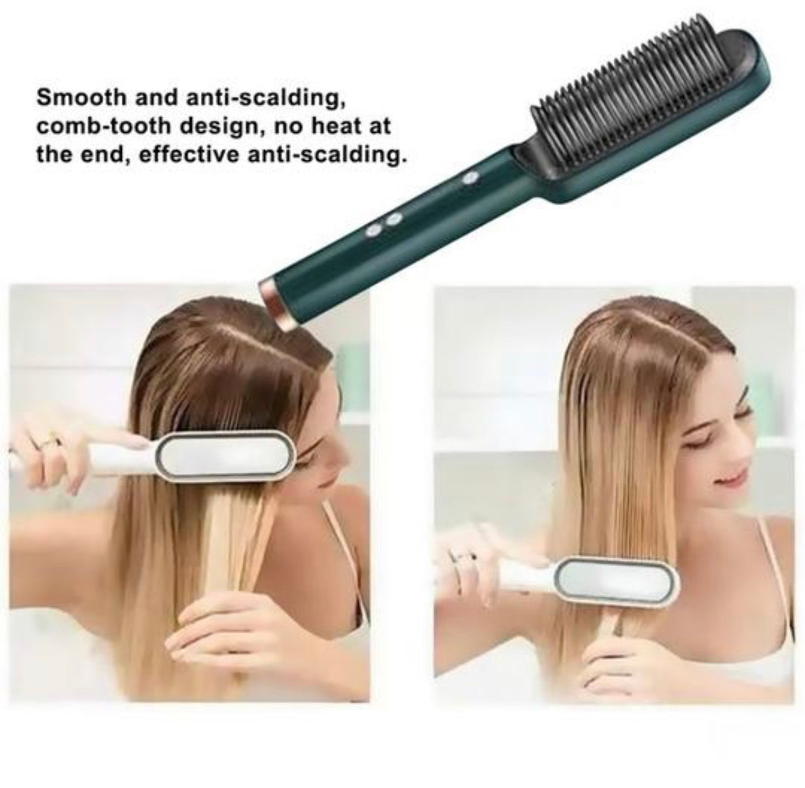 Portbale 2-in-1 Professional Hair Straightener Comb