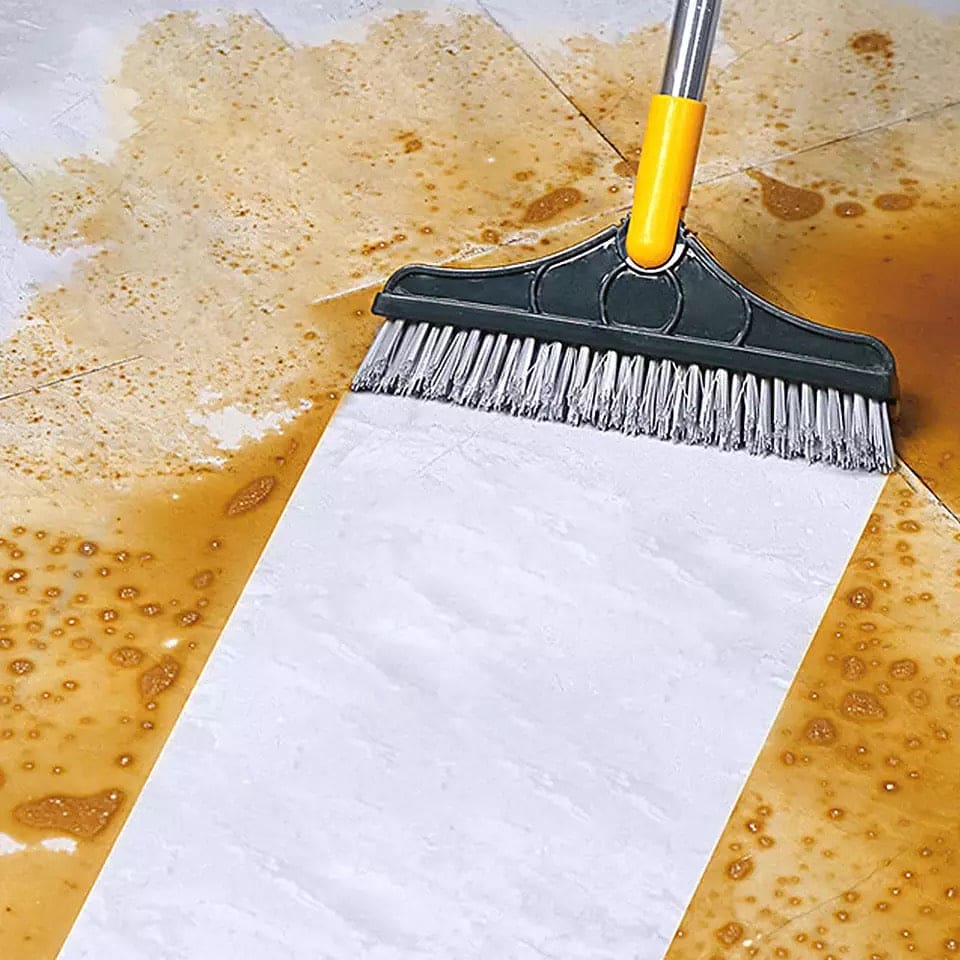 2 In 1 Floor Scrub Brush-Long Handle Removable Wiper Magic Broom Brush