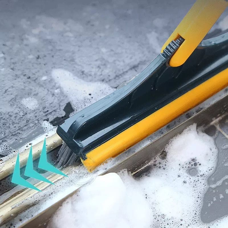 2 In 1 Floor Scrub Brush-Long Handle Removable Wiper Magic Broom Brush