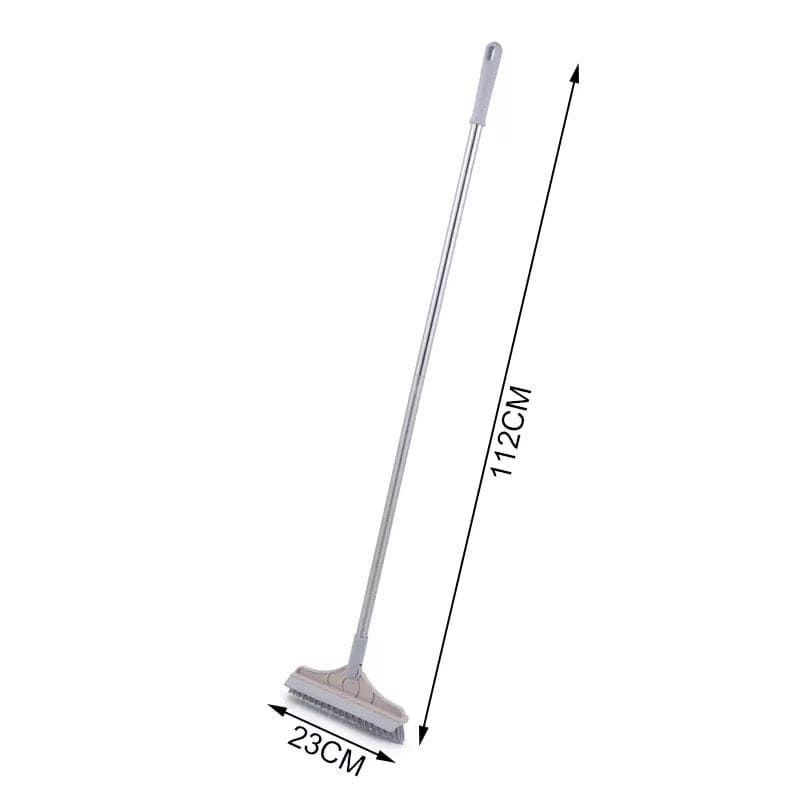 2 In 1 Floor Scrub Brush-Long Handle Removable Wiper Magic Broom Brush