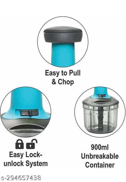 UNBREAKABLE HAND PUSH CHOPPER - VEGETABLE & MEAT CHOPPER
