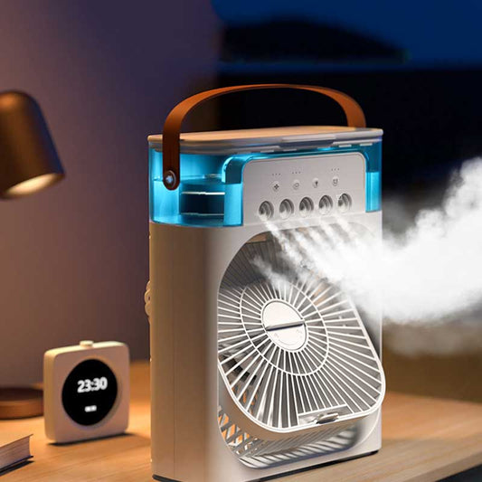 Portable Air Cooling Mist Rechargeable Fan