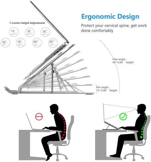 Foldable Adjustable Aluminum Laptop Stand